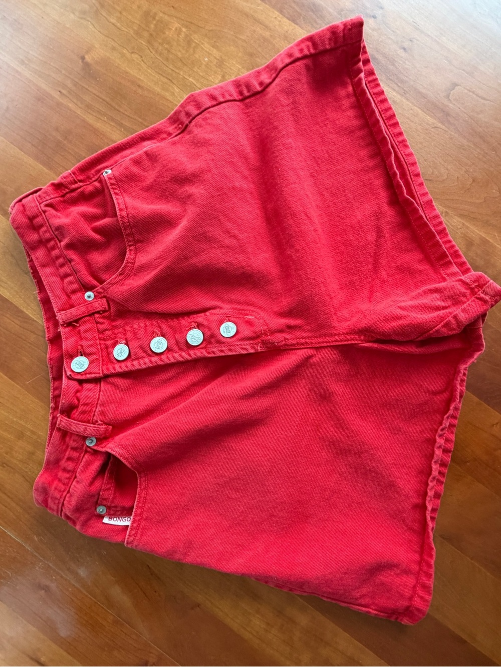 Vintage Bongo denim red shorts kids size 12